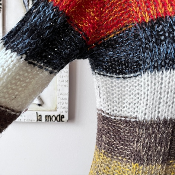 Vintage 90s Ashley By 26 International Striped Knit Tunic Mini Sweater Dress M - Picture 8 of 12